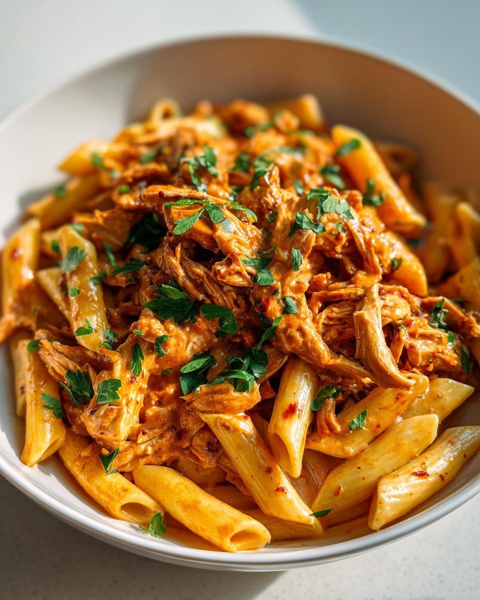crockpot creamy cajun chicken pasta - detail 3