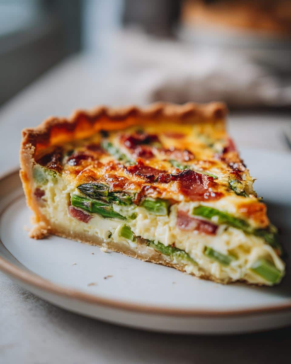 Asparagus Bacon Quiche - detail 2
