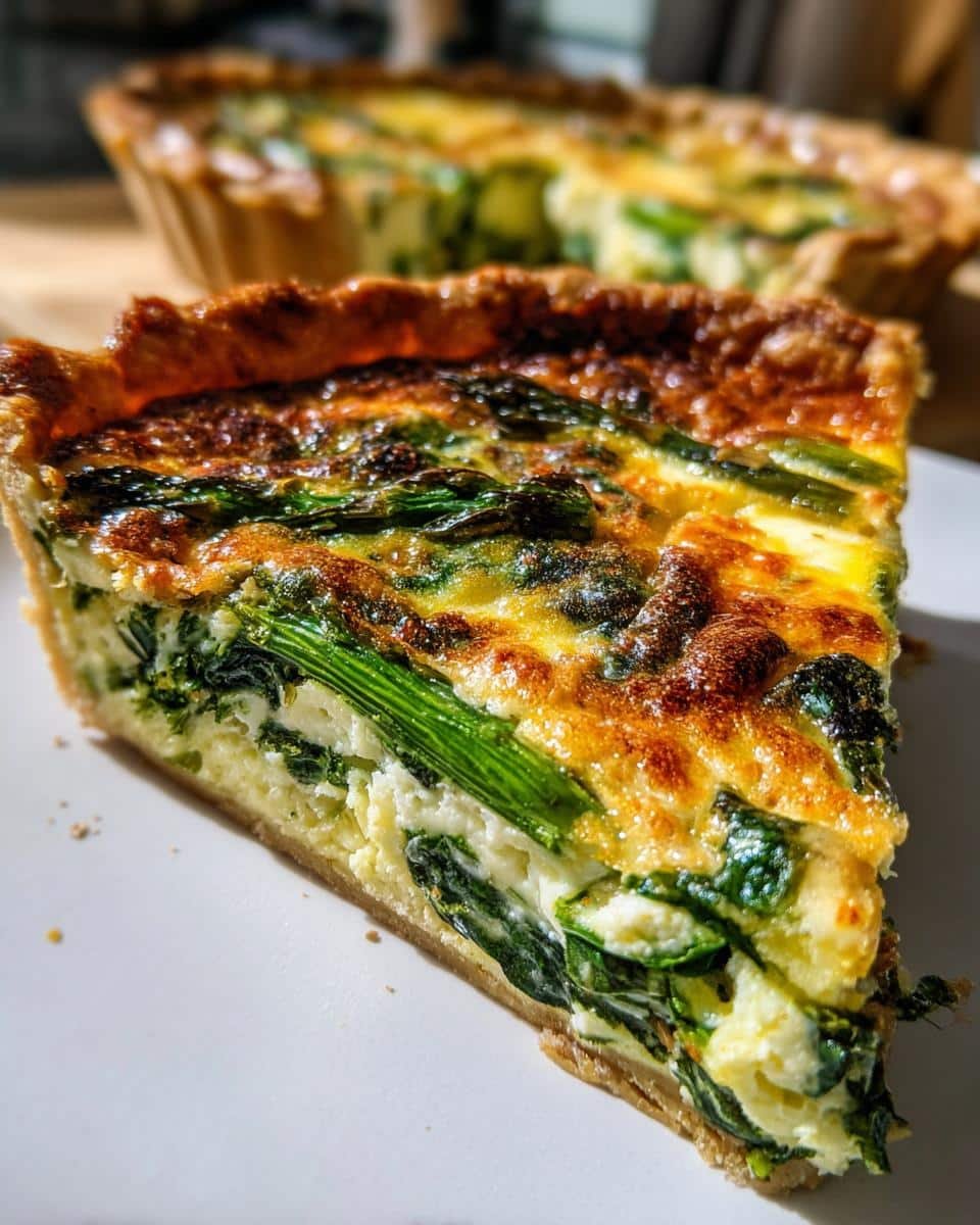 Asparagus Spinach Quiche - detail 2