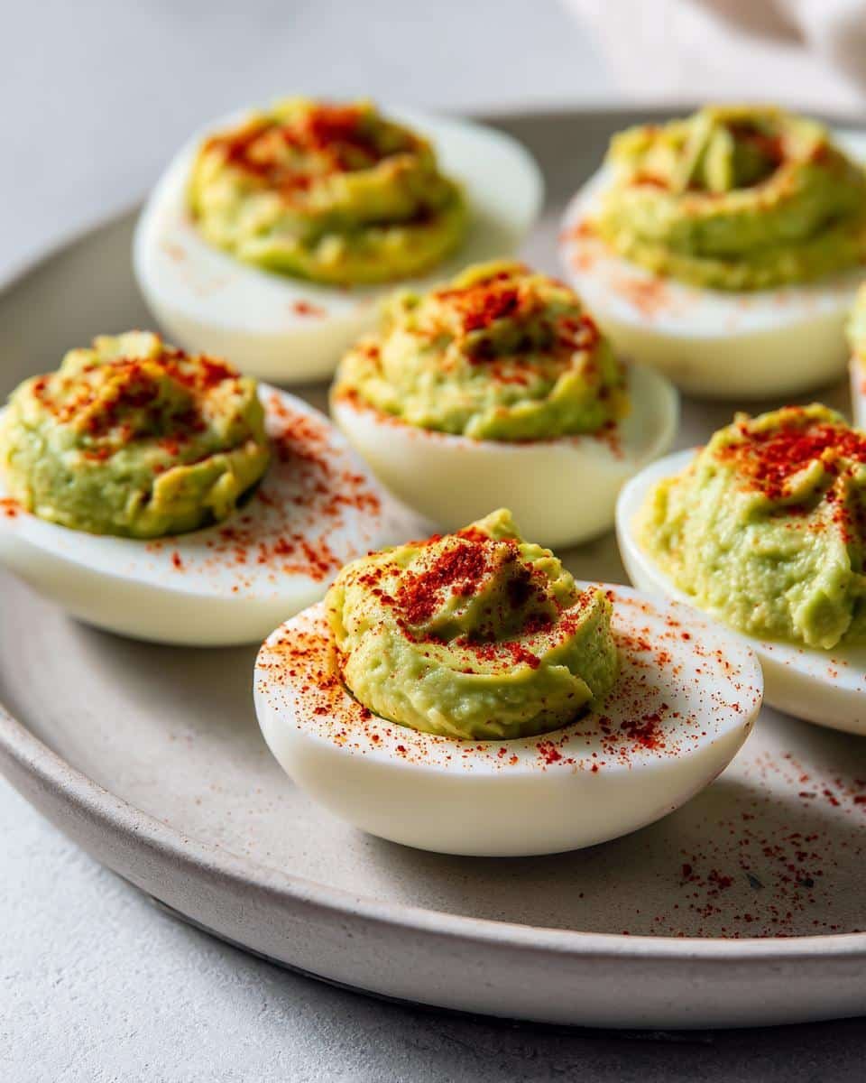 Avocado Deviled Eggs - detail 2