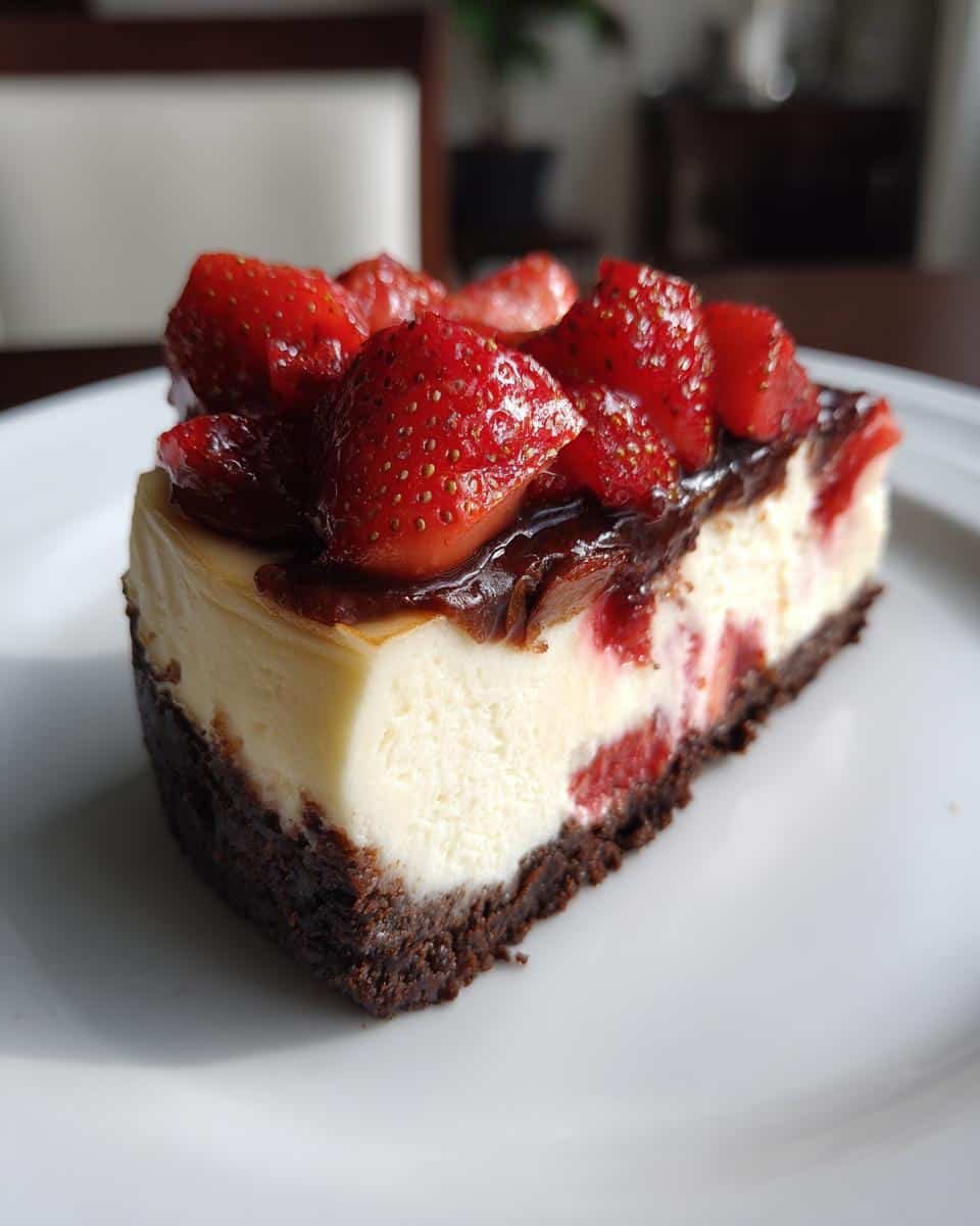 Chocolate Strawberry Cheesecake - detail 1