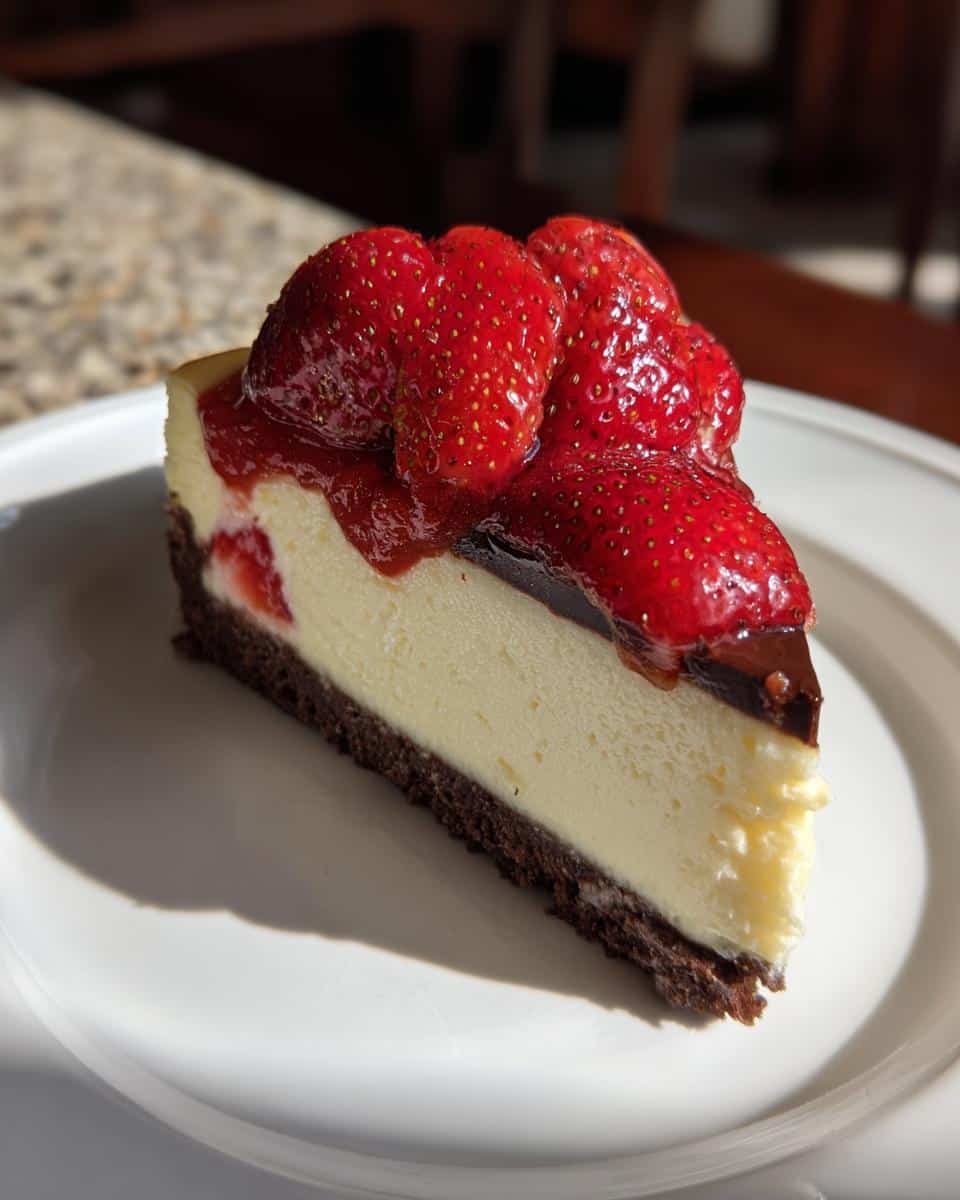 Chocolate Strawberry Cheesecake - detail 2