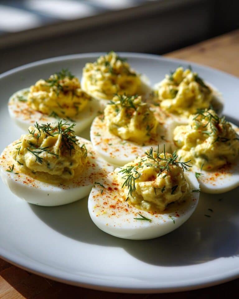 Dill Pickle Deviled Eggs