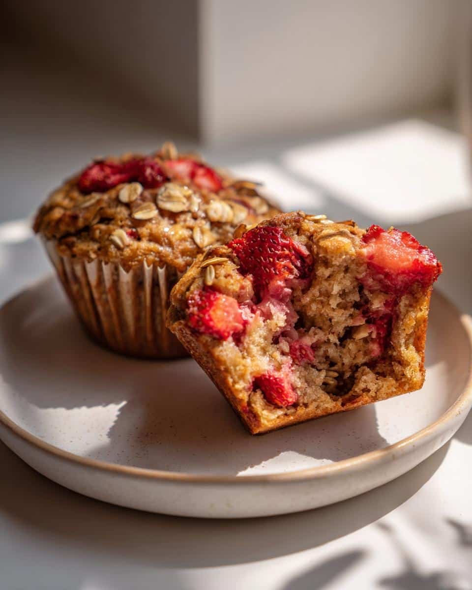 Strawberry Oat Muffins - detail 1